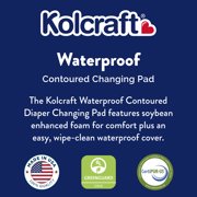 Kolcraft Waterproof Easy-Clean Contoured Diaper Changing Pad, White