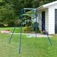 thumbnail image 2 of Gymax Outdoor Kids Swing Set Heavy Duty Metal A-Frame w/ Ground Stakes, 2 of 10