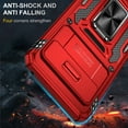 thumbnail image 6 of Allytech Rugged Case for Google Pixel 8 Pro 6.7" 2023, Hybrid TPU PC Ring Holder Stand Shockproof Protective Slide Camera Lens Protector Phone Case for Google Pixel 8 Pro - Red, 6 of 7