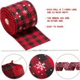 thumbnail image 2 of YISITIAN 4 Rolls Christmas Ribbon, Plaid Webbing for Holiday Gift Wrapping, DIY Fall Crafts and Christmas Tree Decorations AZ1014-4685, 2 of 6