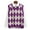 Purple, variant on Dellytop Women's V Neck Knit Plaid Preppy Style Knitwear Sweater Vest