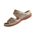 thumbnail image 3 of Women's Sandals Open Toe Wedge Slide Sandals,Comfort Glitter Orthopedic Slip On Slippers, Casual Summer Beach Arch Support Sandals for Women, 3 of 10
