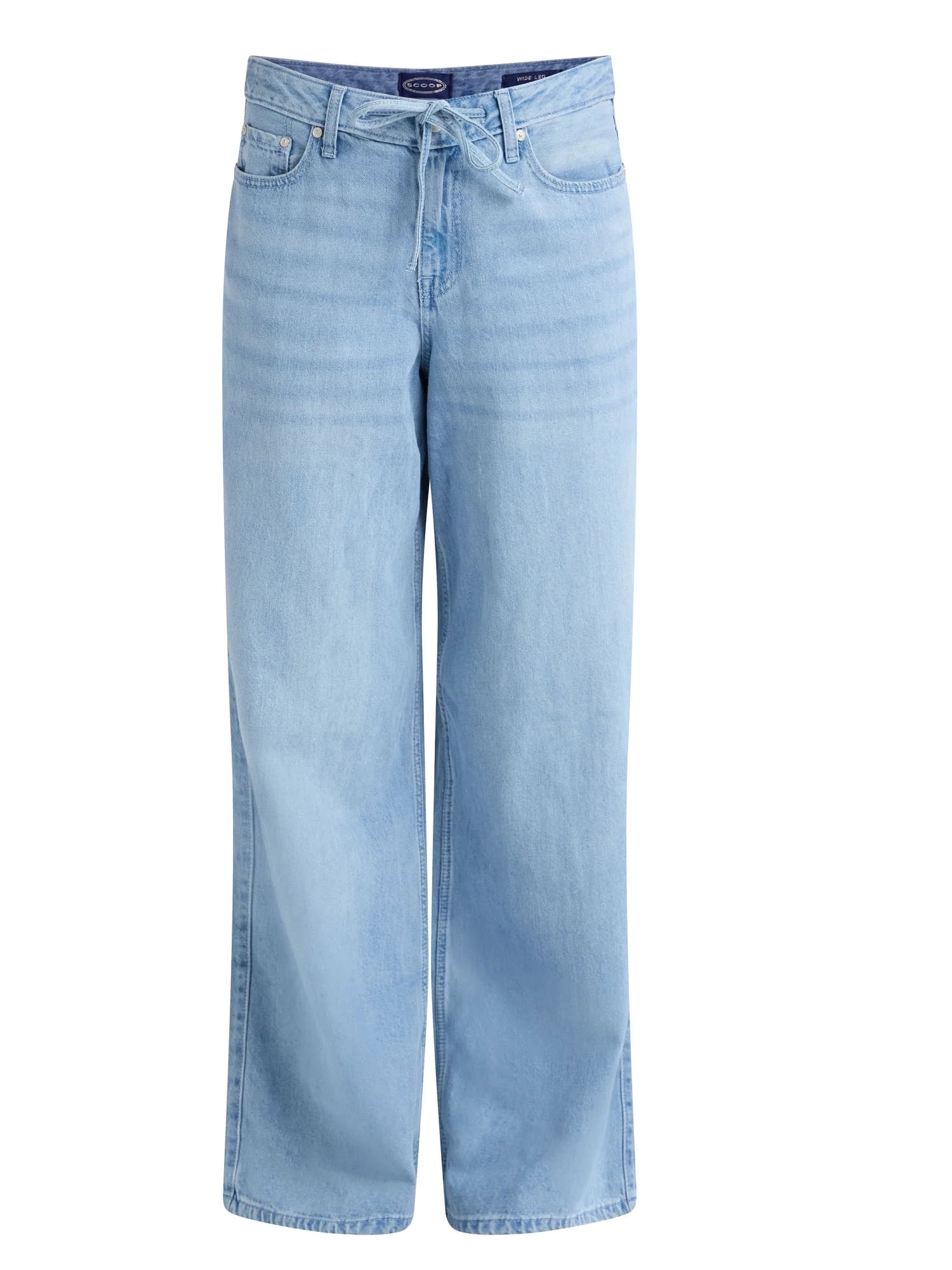 Scoop Women’s and Women's Plus Relaxed Low Slung Jeans, Sizes 0-28 Plus