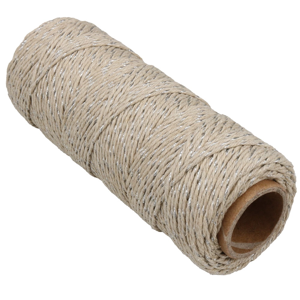 Craft County Metallic Hemp Cord – 200 ft Spool – Perfect for Macrame, Scrapbooking, Greeting Cards, Jewelry Making, and More!