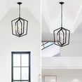 thumbnail image 5 of Hi-LIGHTS,4-Light Farmhouse Kitchen Chandeliers(Bulbs Not Included),Vintage Cage Light Fixture,Height Adjustable Chandeliers for Dining Room,Hallway,Foyer,Entryway(Black+Sliver), 5 of 10