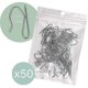 thumbnail image 2 of Heavy Duty Zinc Metal Drapery Pin Hooks (50 Pack) For Pencil Pleat Curtains, 2 of 5