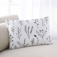 thumbnail image 2 of Natural Spring Floral Throw Pillow Cover 20 x 26 Inch Decorative Pillow Cover Black Emerging Blossoms Lumbar Pillowcase Seasonal Rectangle Cushion Case for Couch Sofa Bed Living Room, 2 of 7