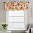thumbnail image 4 of Pink Orange Floral Window Valance for Kitchen, Oil Painting Spring Pink Orange Yellow Blue Flowers Rod Pocket Short Curtain for Small Windows, Light Filtering Decorative Valance, 54 x 18 Inch, 4 of 9