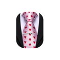 thumbnail image 1 of Corbata Barry.Wang de Seda con Corazones Rosados 152x8 cm con Pinza para Corbata, 1 of 6