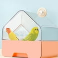 thumbnail image 6 of Parrots Bird Bath Cage Accessory Clear Spacious Bathtub with Convenient Drawer for Cockatiels Parakeets and Conures, 6 of 9