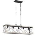 thumbnail image 5 of ACROMA Kiro 5-light Farmhouse Linear Chandelier Faux Wood Dining Lighting with UL Certified - 36'' Driftwood Matte,Distressed Painted, 5 of 5