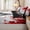 Grey Scarlet Black, variant on Erosebridal Vintage Red Lip Print Zipper Twin Comforter Sets with Fitted Sheet and 2 Pillowcases,Retro Black Kiss Fashion Zipper Bedding Set For Girls,Light Gray Reversible,4 Pieces