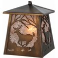 thumbnail image 4 of Meyda 142750 7 in. Square Deer At Dawn Mini Pendant, Antique Copper & Silver Mica, 4 of 7