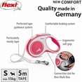 thumbnail image 2 of Flexi Comfort Laisse Rétractable en Nylon pour Chien, Rouge, Petit : 5 m de long, 2 of 5