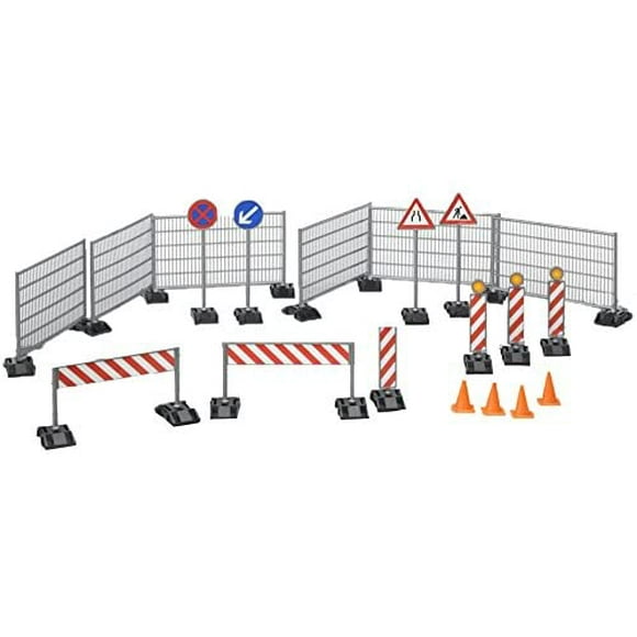 Accessories Construction set: railings, site signs and pylons Bruder Toys Juguetes/Modelismo/Autos a Escala