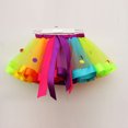 thumbnail image 3 of LNMQLPDBS Baby Girl Tutu Colorful Elastic Waist Layered Tulle Ruffle Satin Trim Skirts with Bowknot Tie Rainbow Baby Skirt Toddler Girl Gifts 18 Months Girl Clothes for Party Dance Ballet, 3 of 8