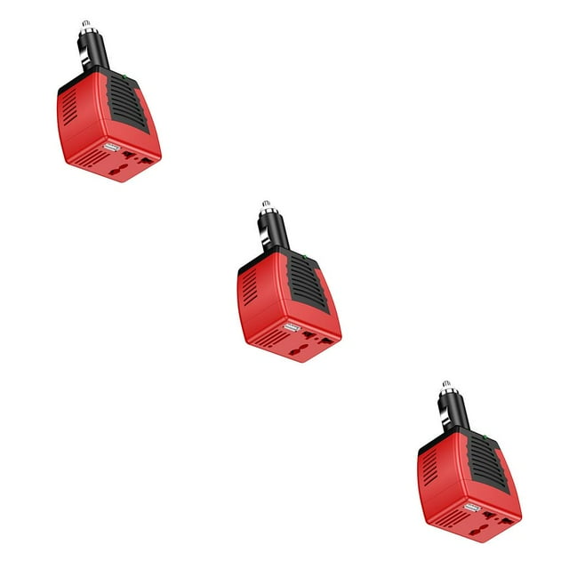 ZheElen Car Power Inverter Professional Adapting Accessories 12V to 110V Charger Adapter Component Vehicle Socket Accessory 11.5x6.0x4.0cm 3Set