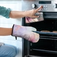 thumbnail image 2 of Delicate Floral Watercolor Pattern Kitchen Oven Mitt and Pot Holder Sets 2 Pcs for Baking, Cooking and Grilling, Heat Resistant Up To 392 °F, 2 of 7