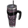 thumbnail image 2 of 40oz Tumbler,Pink Breast Cancer and Love Insulated Tumblers with Removable Handle,Stainless Steel Double Vacuum Coffee Tumbler Cup with Straw for Home,Office,Travel,Party, 2 of 5