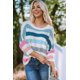 thumbnail image 4 of ABPHQTO Top De Mujer De Punto De Rayas Multicolor Con Bolsillo En El Pecho, 4 of 5