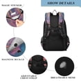 thumbnail image 4 of FORMRS Unisex School Backpack 17" Student Travel Bag with Laptop Compartment, Psychedelic Jellyfish, 4 of 7