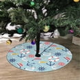 thumbnail image 2 of FMSHPON Nautical Symbols Xmas Christmas Tree Skirt Stand Mat for Holiday Party Decoration Indoor Outdoor 48 inches, 2 of 3