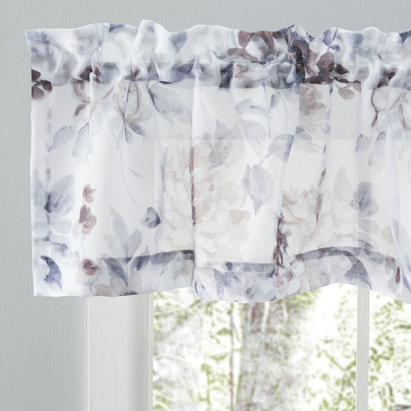 Ricardo Whimsical Semi-Sheer Floral Rod Pocket Curtain Valance