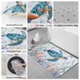 thumbnail image 6 of Teal Sea Turtle Coastal Bath Mat 3 Piece Bathroom Rug Set, Summer Beach Ocean Coral Non Slip Bath Rug Contour Mat and Toilet Lid Cover, Absorbent Shower Mats Soft Bath Rugs and Mats Sets, 6 of 8