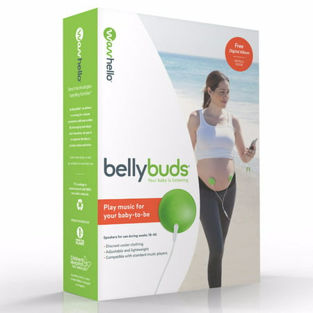 BellyBuds, Baby-Bump Headphones | Prenatal Bellyphones Pregnancy Speaker System Plays Music, Sound and Voices to the Womb, by (Best Doppler Fetal Monitor)