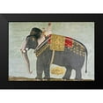 thumbnail image 2 of Mughal 18x14 Black Modern Framed Museum Art Print Titled - Portrait of The Elephant Alam-Guman Gajraj, 2 of 5