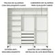 thumbnail image 5 of Ropero Closet Madesa Royale 3 Puertas B/M/B CP 228 cm de altura x 231 cm de ancho x 55 cm de profundidad, 5 of 5