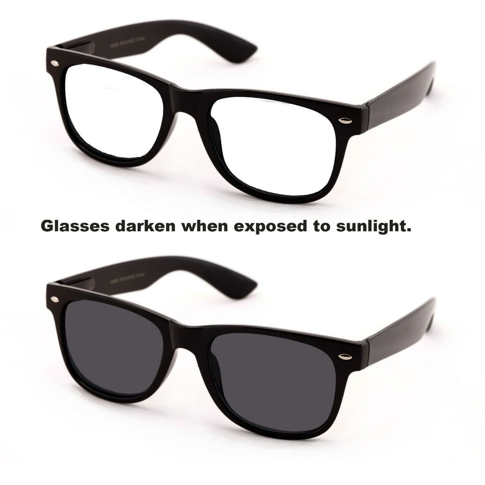 1 Pair of Photochromic Reading Glasses Reader That Darkens When