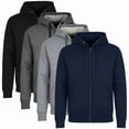 thumbnail image 5 of 3-Pack Men’s Fleece-Lined Full-Zip Hoodie (S-3XL), 5 of 6