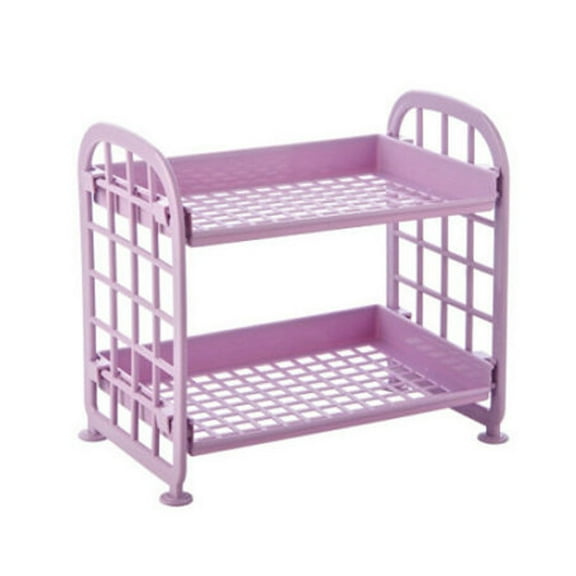 Clearance! Ikeay Holder for Kitchen Utensils, Desktop Cosmetics Jewelry Rack Double Folding Storage Rack Simple Home Desktop Bathroom Storage Shelf Storage Shelf