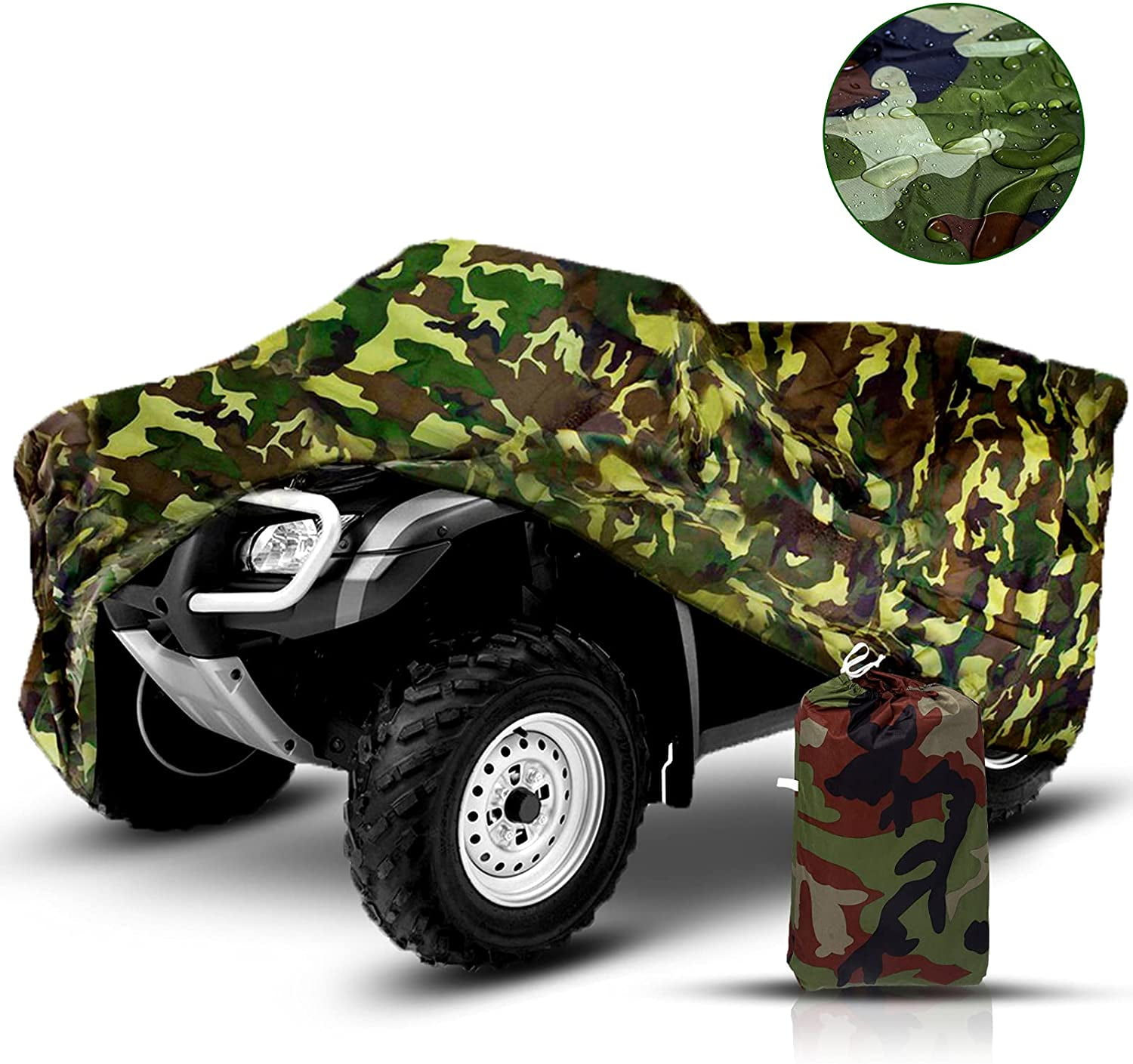 XXXL Waterproof ATV Camouflage Cover Bag Fit Can-Am Honda Polaris Suzuki Yamaha 