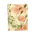 thumbnail image 1 of Pink Vintage Flowers Blanket, Fluffy Soft Cozy Blanket Flannel Plush Microfiber Couch Throw, Bedding, 80"x60", 1 of 7