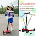 thumbnail image 4 of Scooter For Kids,3 Wheel Kick Scooter - Light Up Wheels,23”-30” Adjustable Height,Lean-To-Steer & Rear Brake,For Boys Girls Ages 3+,SC12 Red, 4 of 9