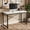 White, variant on Kelno 31" Computer Desk Gaming Table Home Office Writing Study Workstation with Sturdy Metal Frame, Rustic Brown