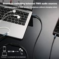 thumbnail image 3 of Cable divisor de audio MillSO hembra a 2 machos TRS de 3,5 mm y 8 pies, 3 of 9