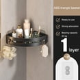 thumbnail image 4 of Pebbuoy Corner Shower Caddy, Adhesive Shower Shelf Corner with Hooks - Removable and Great Load Bearing, 4 of 8