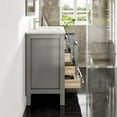 thumbnail image 6 of Eviva Hampton 36" x 18" Gray Transitional Bathroom Vanity with White Carrara Quartz Countertop, 6 of 7