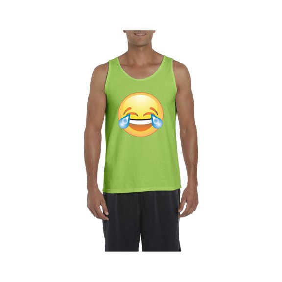 MmF - Men's Tank Top for Men, up to Men Size 3XL - Emoji Laughing Tears