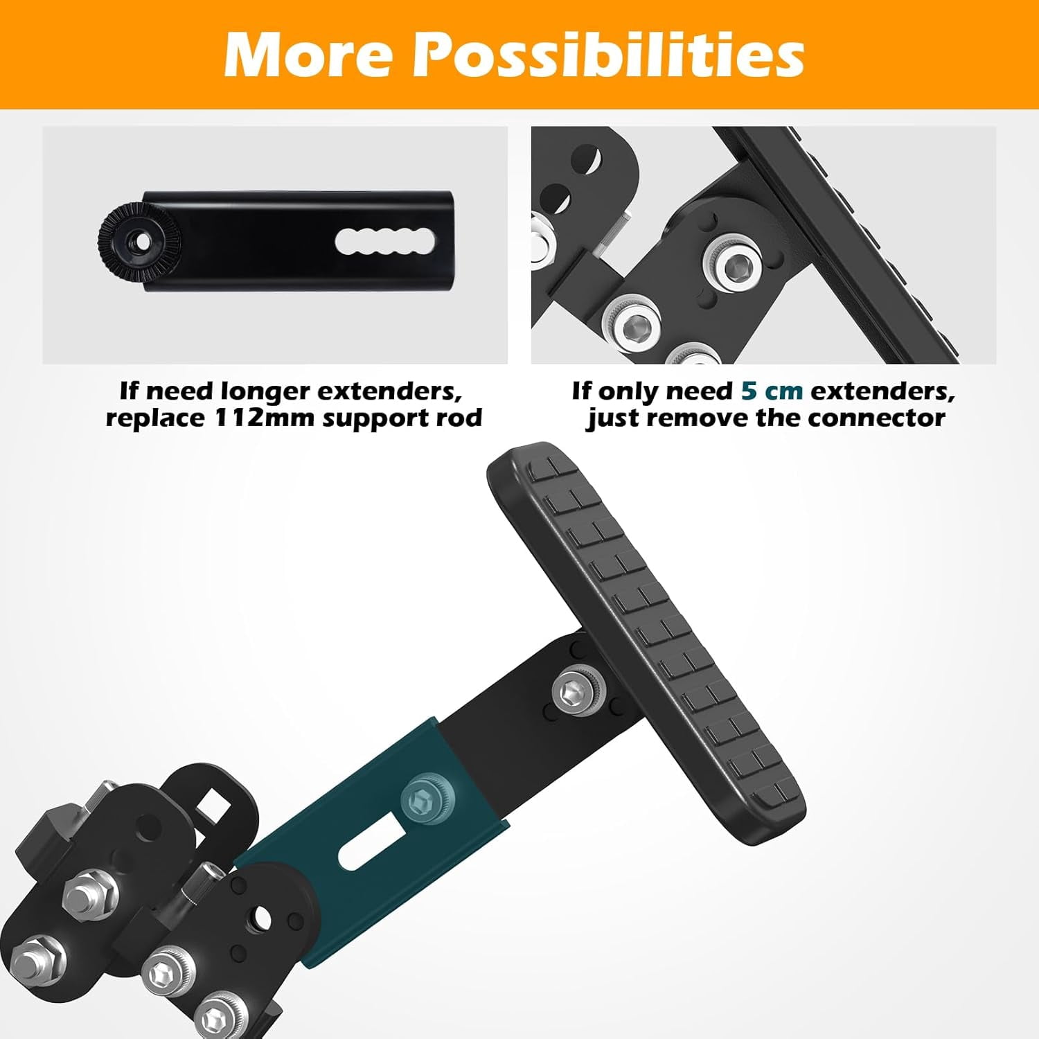 OceanicEcho Gas & Brake Pedal Extenders for Cars, Adjustable Length & Angle Accelerator and Brake Pedal Extensions, Universal Automotive Interior Accessory