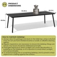 thumbnail image 5 of Crestlive Products 95" Patio Outdoor Dining Table for 8-10, Sturdy Aluminum Frame Wood-Grain Top with Umbrella Hole, Black, 5 of 10