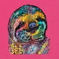 thumbnail image 2 of Wild Bobby, Funny Neon Sloth | Dean Russo Art Animal Lover Womens Slim Fit Junior Tee, Raspberry, 2XL, 2 of 5