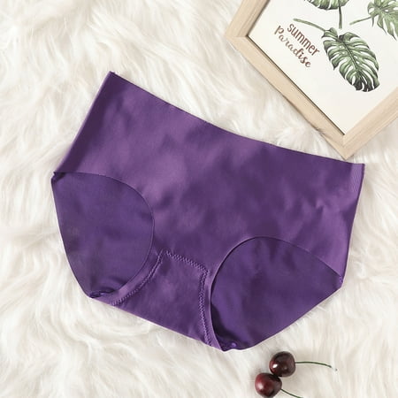 

DENGDENG Comfort Low Waist Panties for Women Breathable Soft Brief Women s Solid Seamless Underwear