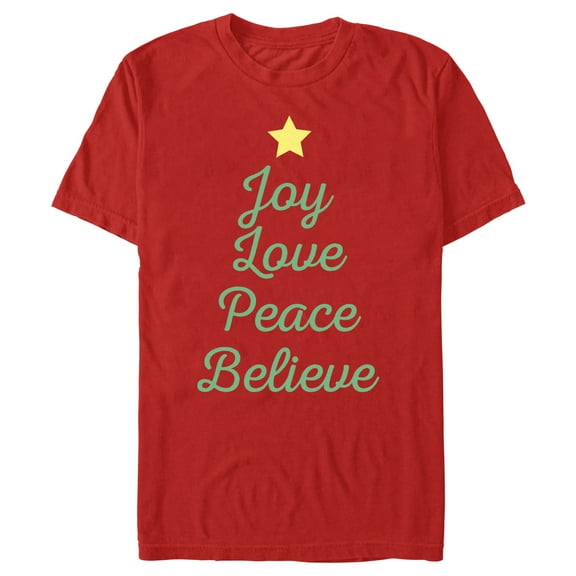 Men's Lost Gods Joy Love Peace Graphic Tee Red Medium