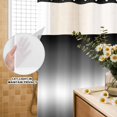 thumbnail image 4 of No Hook Shower Curtain, Black Ombre Shower Curtains for Bathroom with See Through Top Window, Aesthetic Art Farmhouse Gradient Black Waterproof & Washable Bath Curtain Stall 48"x72", 4 of 9