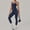 Navy, variant on SKQIT Womens Workout Set Two Piece Racerback Color Block Sports Bra Matching High Waist Leggings Gym Work Pilates Outfits