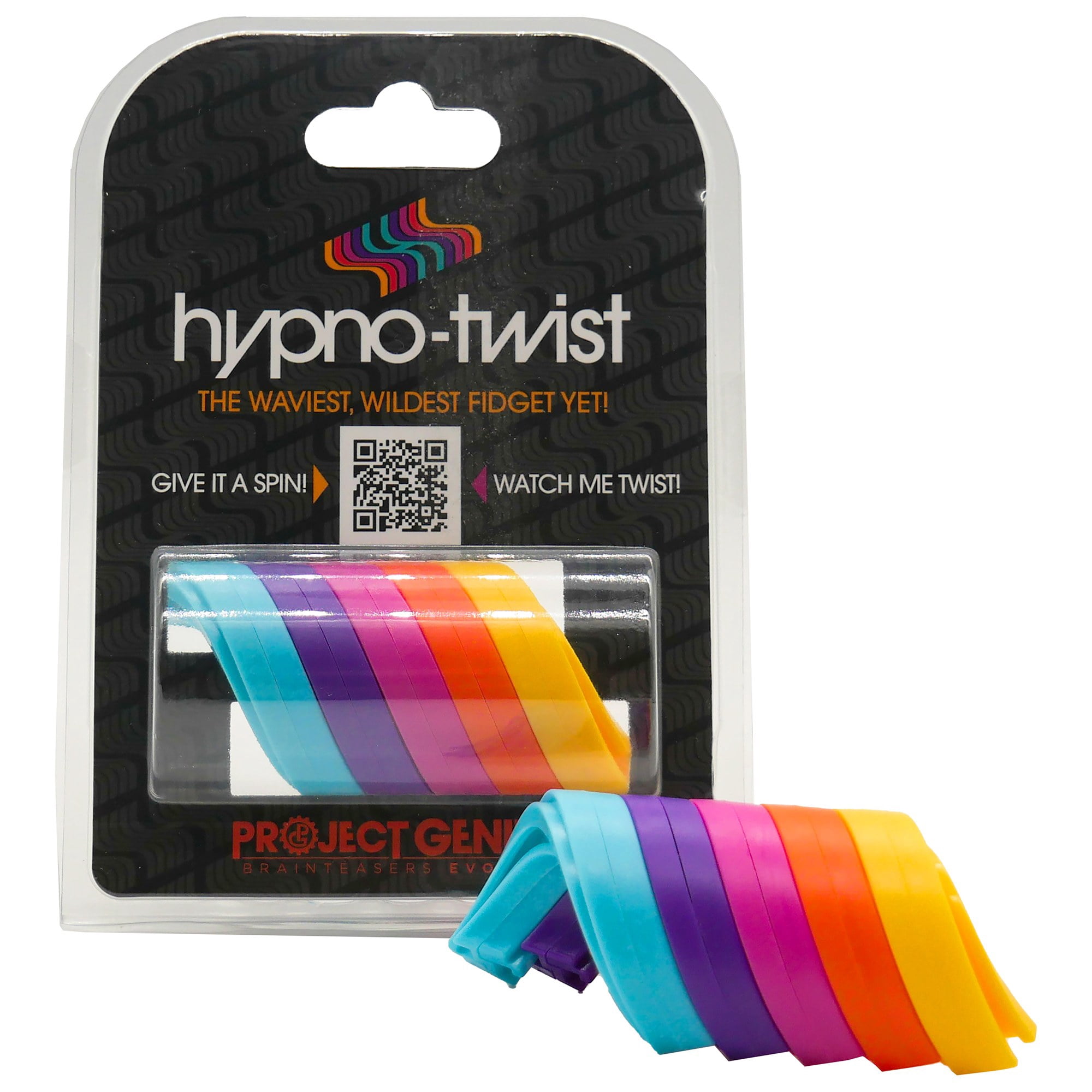 Hypno-twist –Hypnotic Fidget Toy, Glide the colorful rings for a hypnotic loop that spins again and again